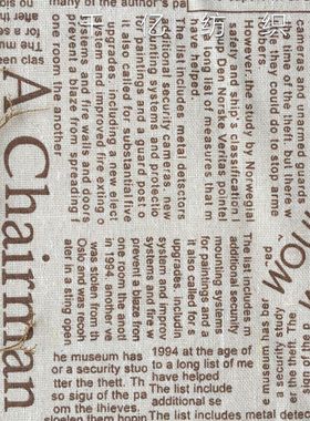 2米包邮 英文字母报纸棉麻桌布 拍照背景沙发抱枕门窗帘手工面料