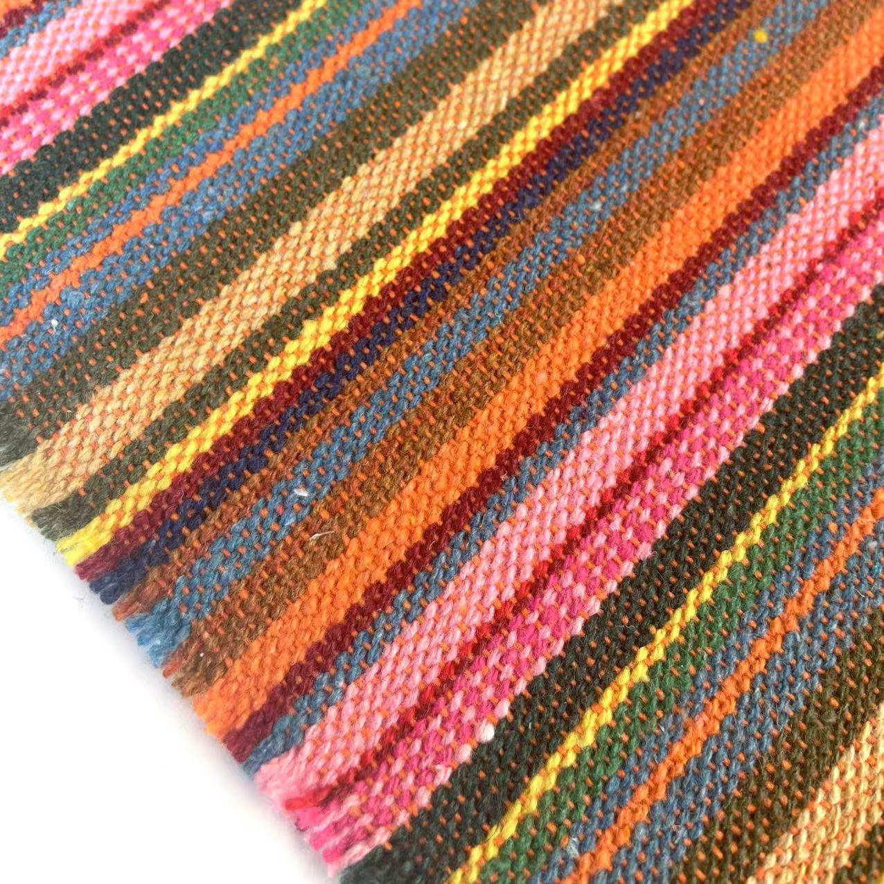 2米包邮 加厚条纹粗棉麻桌布 民族风沙发座垫布 抱枕门帘包袋面料,居家布艺,海绵垫/布料/面料/手工diy,淘宝优惠券,粉丝福利购,淘宝优惠卷