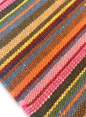 2米包邮 加厚条纹粗棉麻桌布 民族风沙发座垫布 抱枕门帘包袋面料