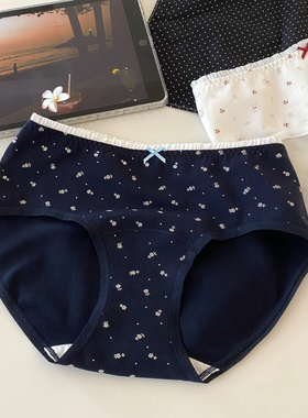 内可木木 复古少女碎花内裤纯棉女款2026新款加长裆短裤女生春夏