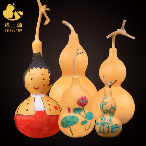 儿童diy手绘画美术制作葫芦摆件