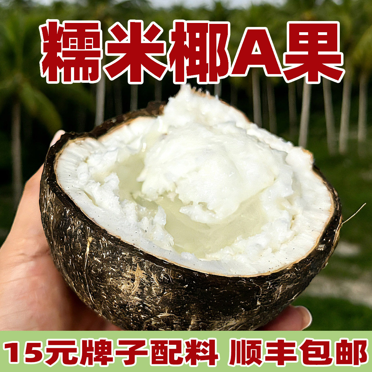 糯米椰A果赠15元小配料产地冷链到仓库当天去皮打磨抽真空锁鲜