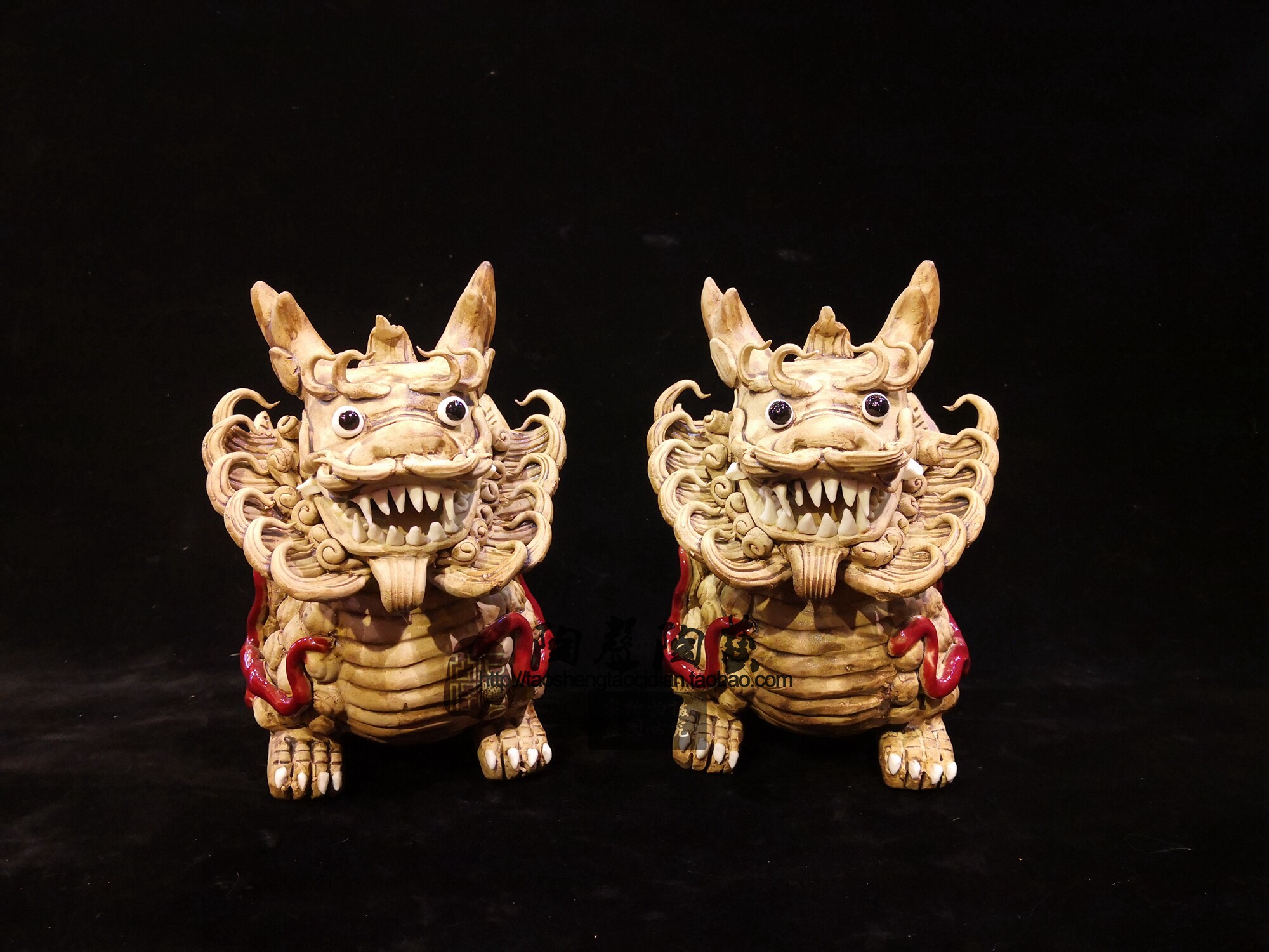 推荐仿古火麒麟吉祥陶瓷工艺石湾公仔家居阳台客厅玄关摆件