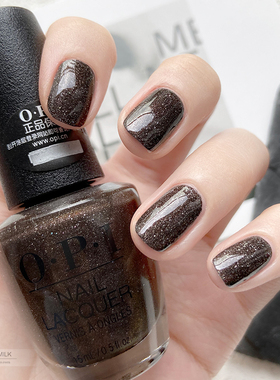 美国OPI 2024指甲油新色 B59闪耀黑 黑色大理石 无毒持久环保美甲