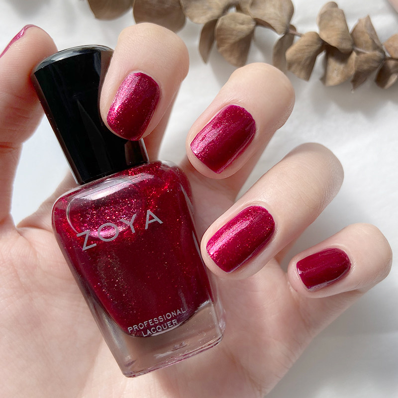 zoya指甲油新色 人鱼姬 紫红色 珠光星空紫 显白 百搭 美甲仙分装