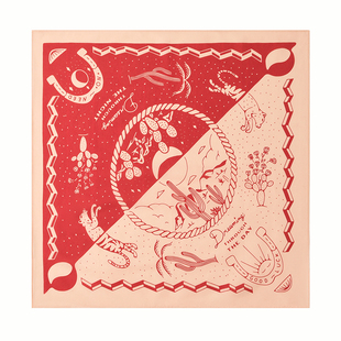 滚烫时光纯棉复古方巾阿美咔叽西部牛仔头巾领巾Vintage户外头饰