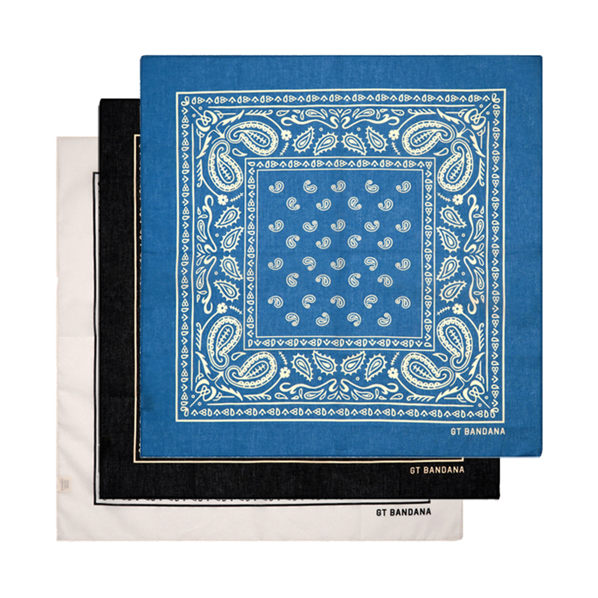 滚烫时光Vintage美式复古纯棉方巾西部牛仔腰果花westwild头巾男