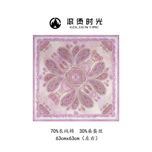 滚烫时光纯棉复古牛仔方巾系脖棉麻头巾领巾头饰Vintage发饰