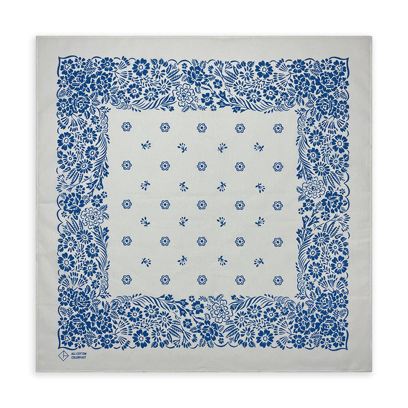 滚烫时光美式复古纯棉大方巾花朵情侣阿美咔叽领巾学生男士头巾