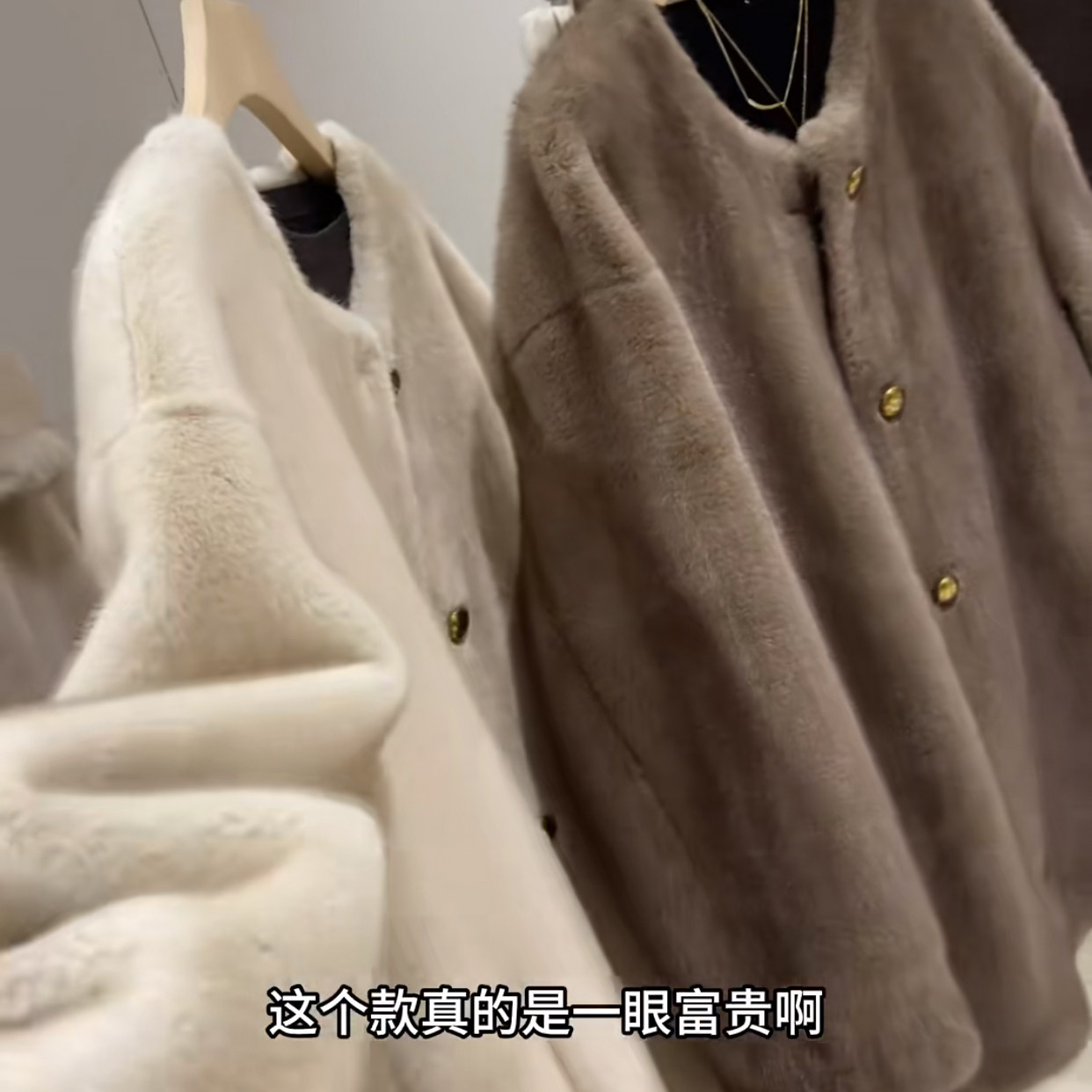 秋冬时髦轻奢水貂绒外套女短外套