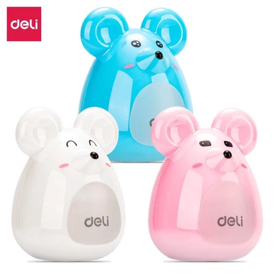 得力可爱萌鼠手动削笔可爱卷笔刀