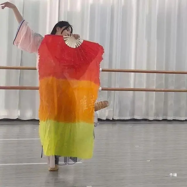 舞蹈扇子加长三色长广场舞万疆
