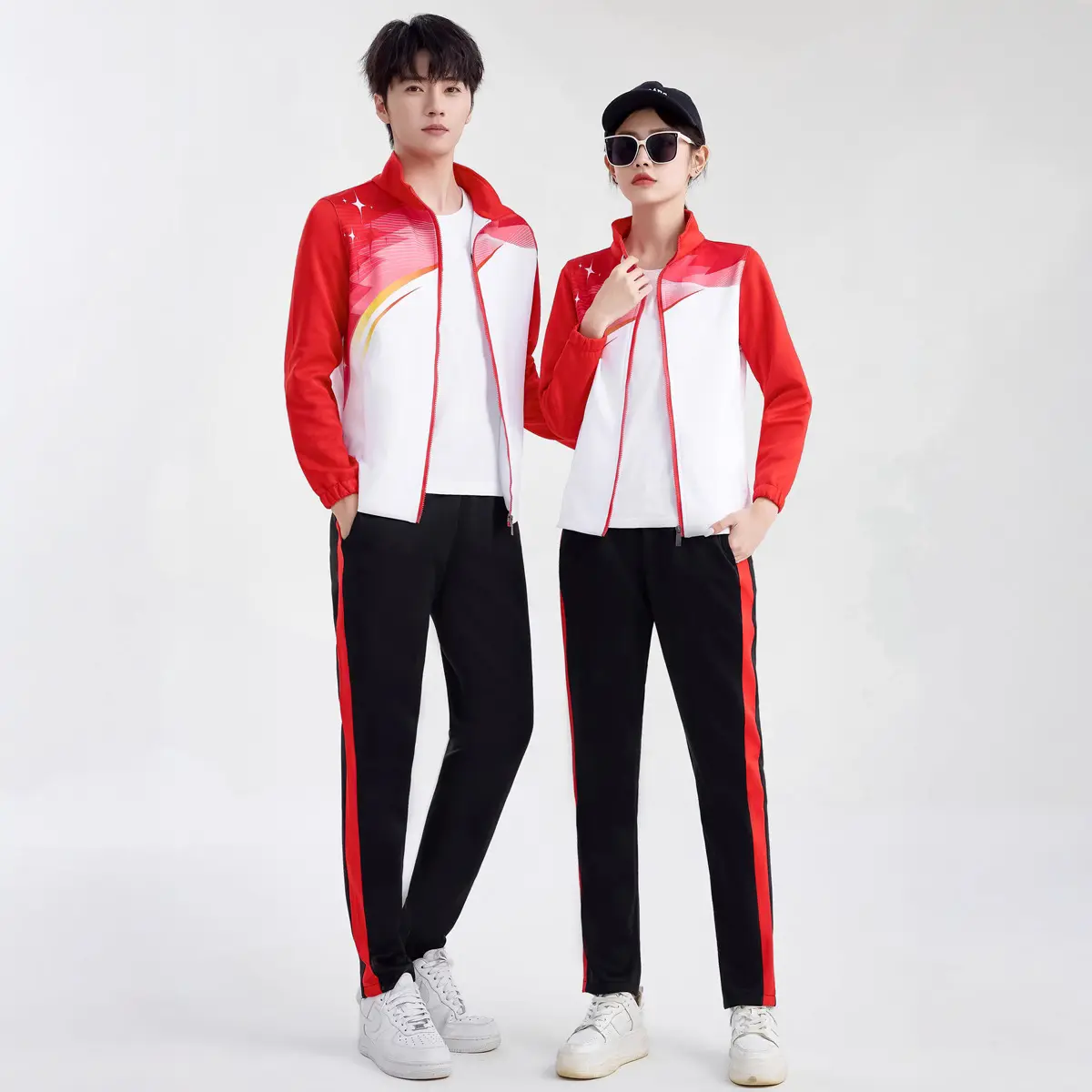 春秋季校服套装初中高中生健步队