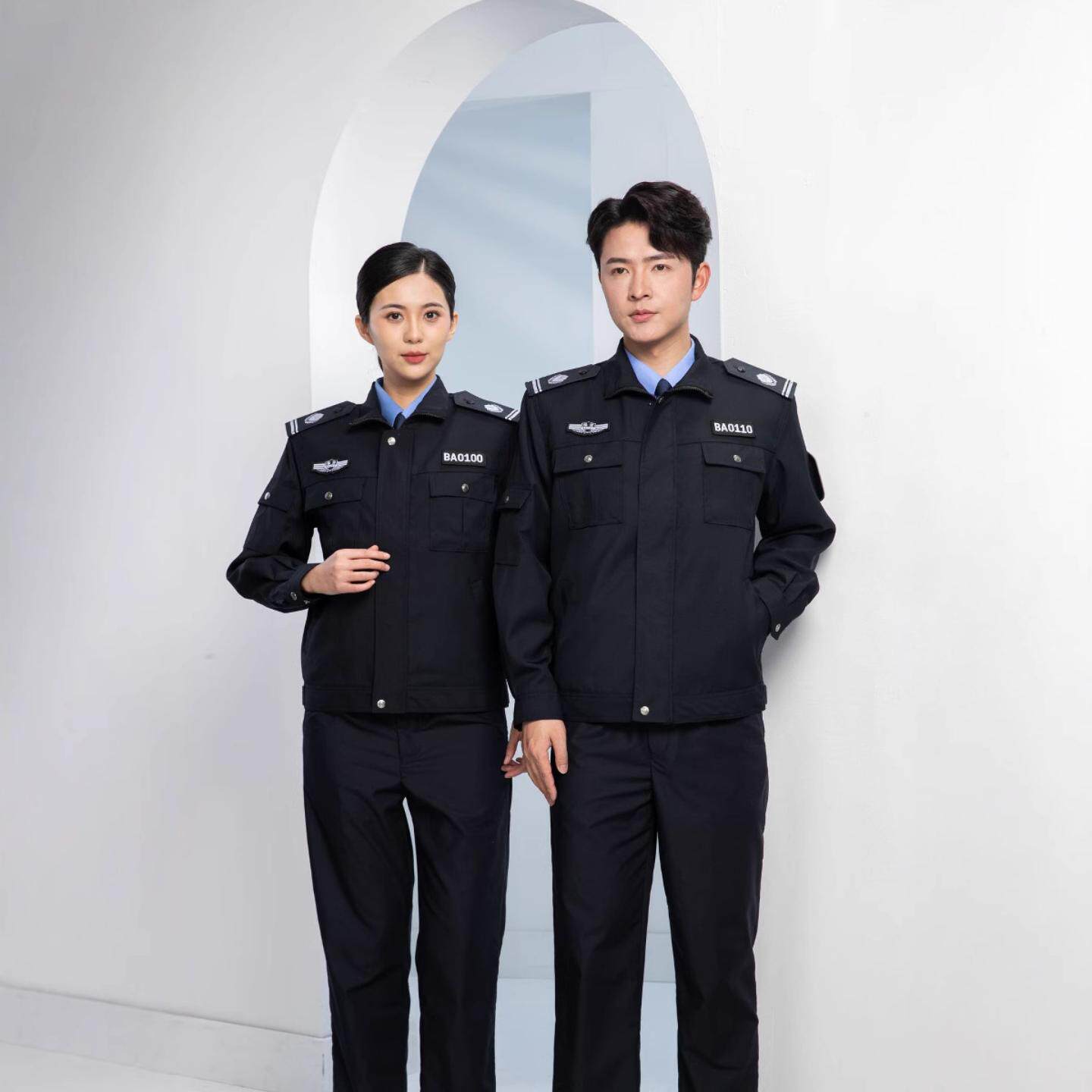 新式保安工作服春秋服装押运套装物业门卫衣服外套