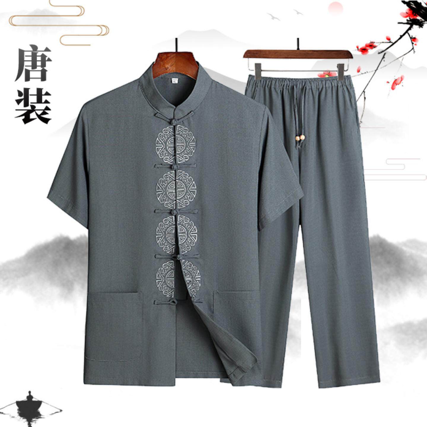 2021夏季新款中老年唐装太极服