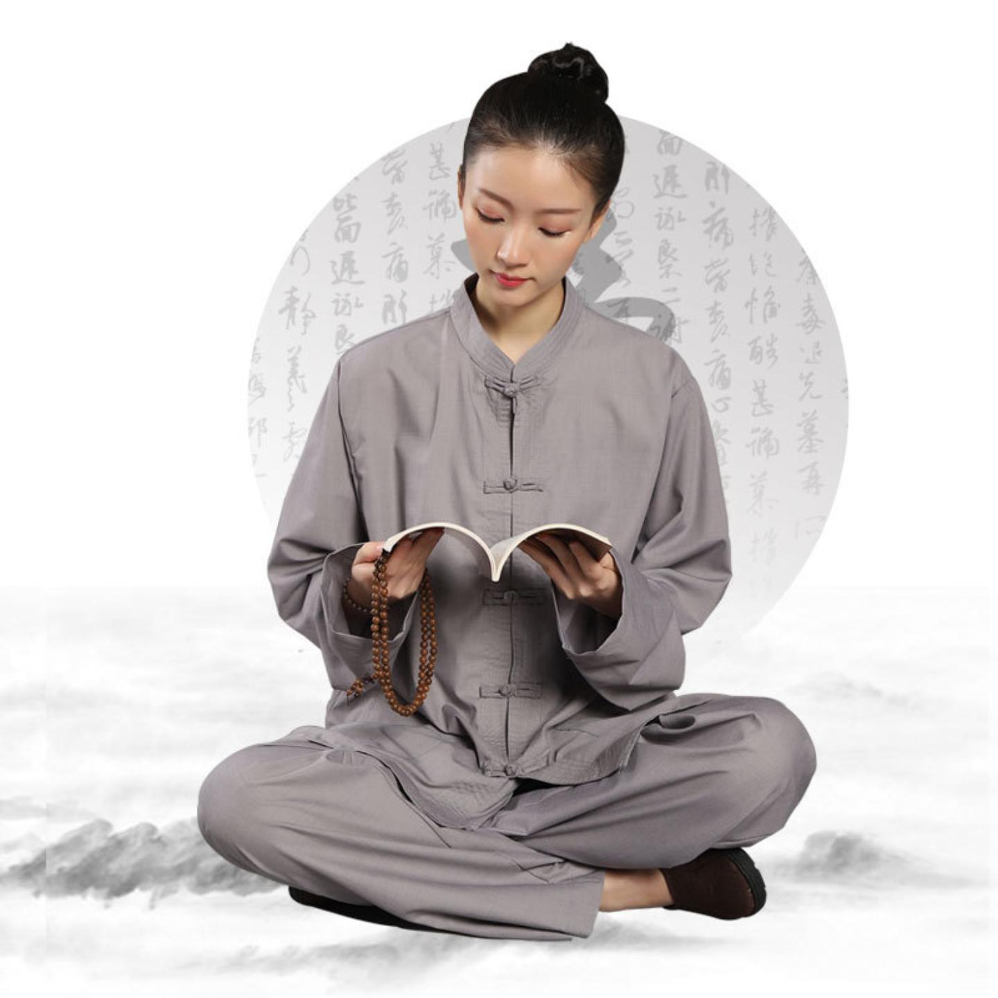 法会专用高档居士禅修服套装立领