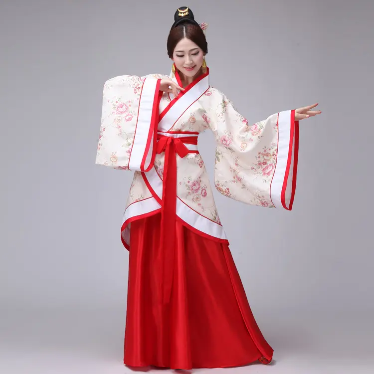 新款汉服古装表演服舞台古筝