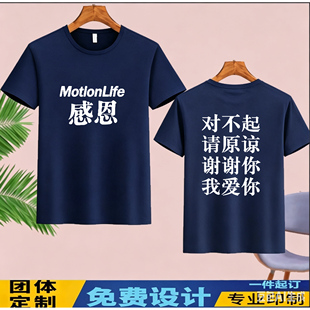 国潮投篮训练胡郝同款感恩T恤有志青年短袖男女学生纯棉圆领衣服