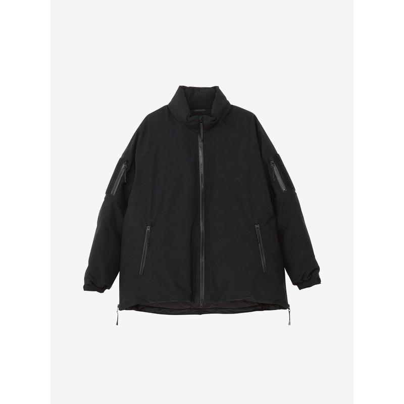 Goldwin男女夹克防水防风透湿保暖黑色立领拉链设计轻量户外活动