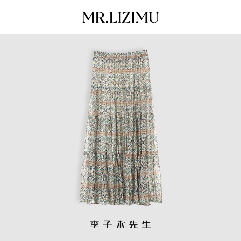 李子木2025春夏新款波西米亚碎花半身裙女宽松显瘦百搭休闲风长裙