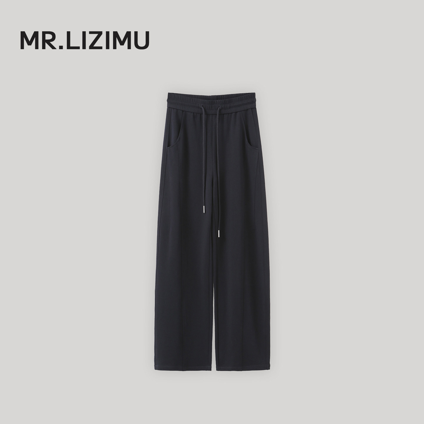 李子木先生春季百搭高腰休闲裤女2026新款宽松显瘦简约弯刀直筒裤