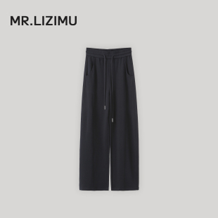 宽松显瘦简约弯刀直筒裤 女2026新款 百搭高腰休闲裤 李子木先生春季