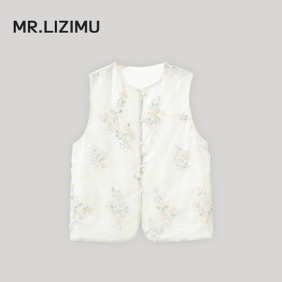 刺绣提花马甲女款新中式外穿坎肩