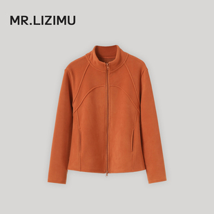 李子木先生休闲立领拉链卫衣外套女2025冬季 保暖百搭抓绒上衣 新款