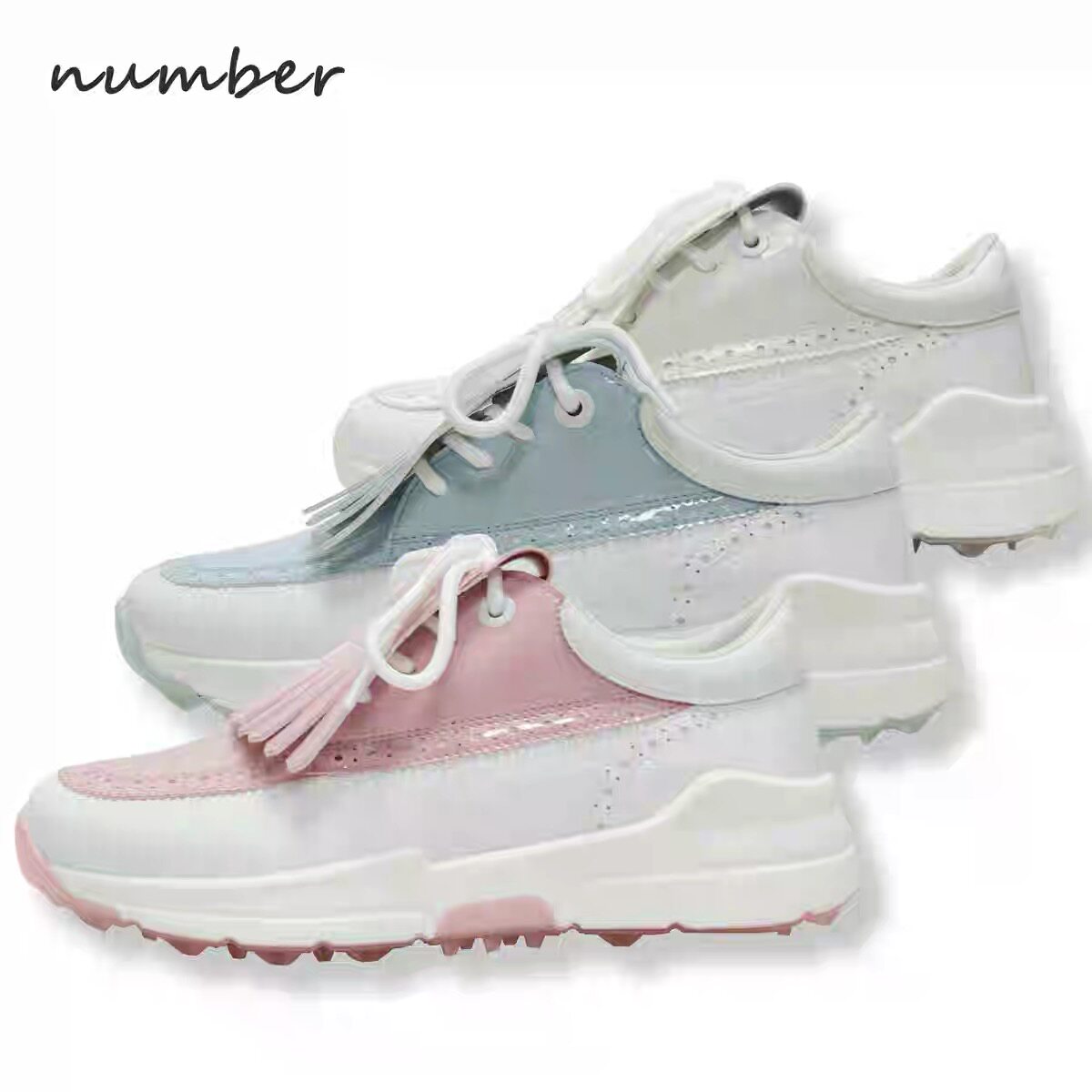 Number高尔夫球鞋女士款流苏风运动鞋防水透气防滑耐磨高尔夫女鞋