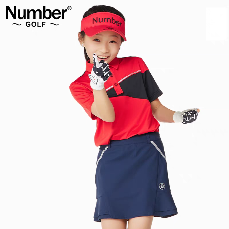 Number高尔夫儿童短袖POLO衫ANB-C1321002男女童球服运动速干T恤