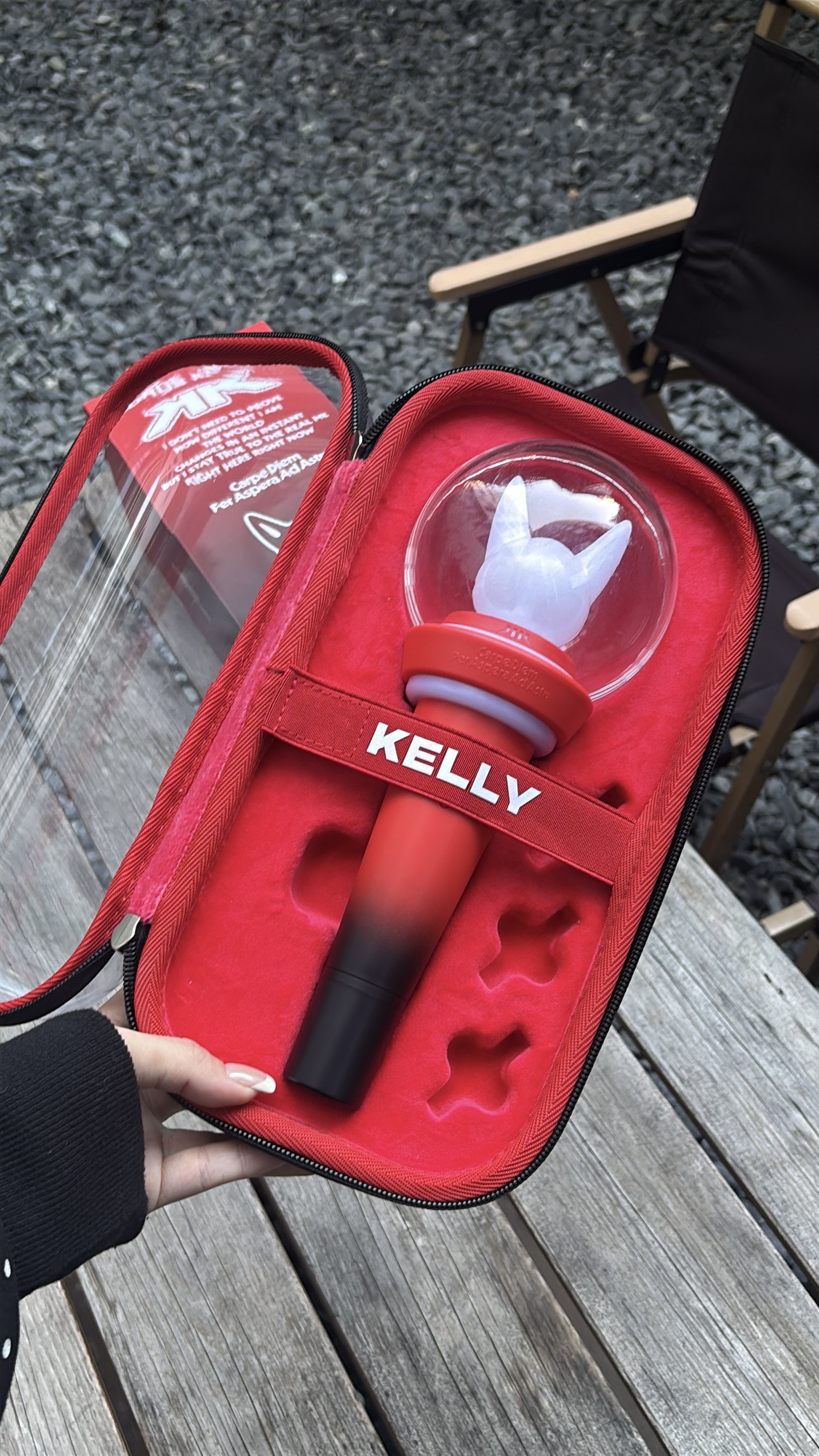 适用于文文应援棒收纳包Kelly逗猫棒保护包演唱会周边三文鱼防尘图片