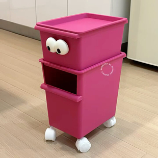 带轮小整理家用多层大容量小推车怪兽多巴胺箱框框筐储物收纳大号