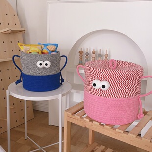 篮子多巴胺玩具零食收纳置物架桌面家用小杂物筐框框客厅怪兽整理