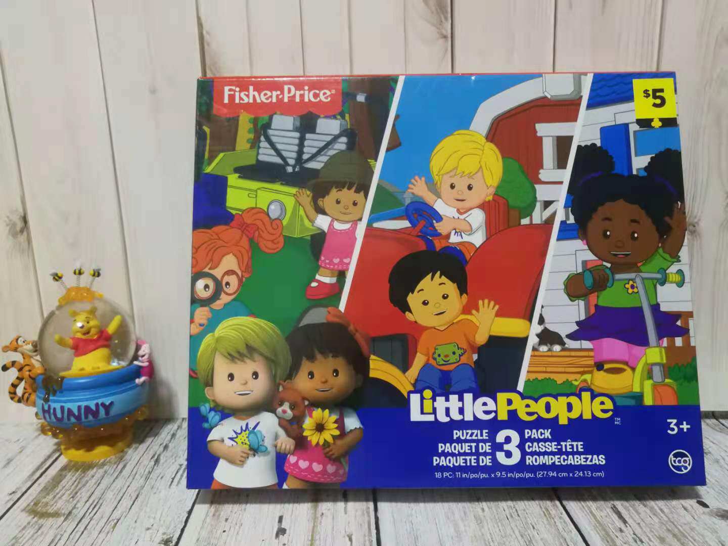 费雪little people纸质拼图正版出口益智拼图1-2-3-4岁儿童玩具