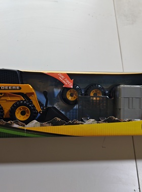John Deere ERTL合金模型套装内含黑色皮卡车和310SG装载机1/32