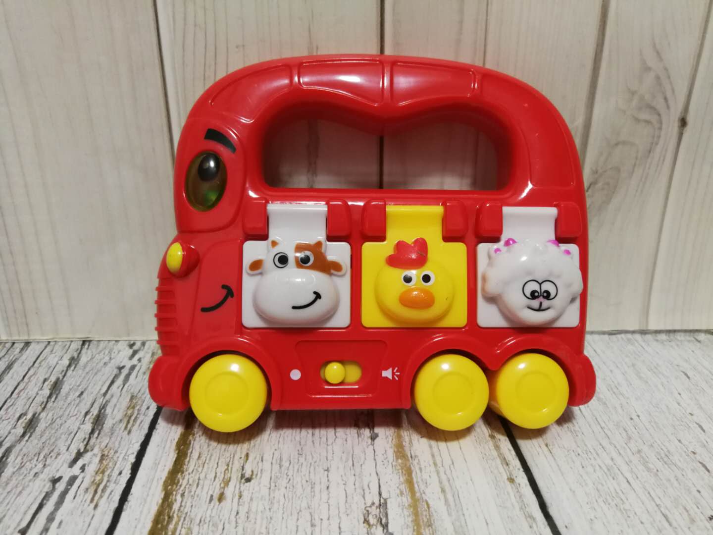 出口品质迷你躲猫猫开关盒simba音乐小巴士汽车 宝宝学习音效玩具