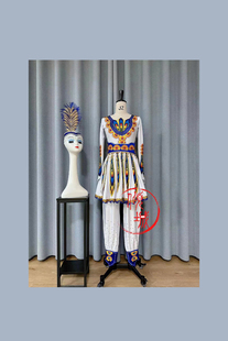 中国好舞蹈维族古丽米娜新疆舞蹈服装演出服表演服白色铃铛少女
