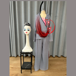 古典舞唐诗逸同款乡愁无边演出服女灰色舞蹈服成人飘逸艺考服定制