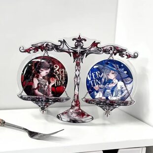 天平双人谷美吧唧砖亚克力吧唧托ins高颜值吃谷子徽章收纳展示架