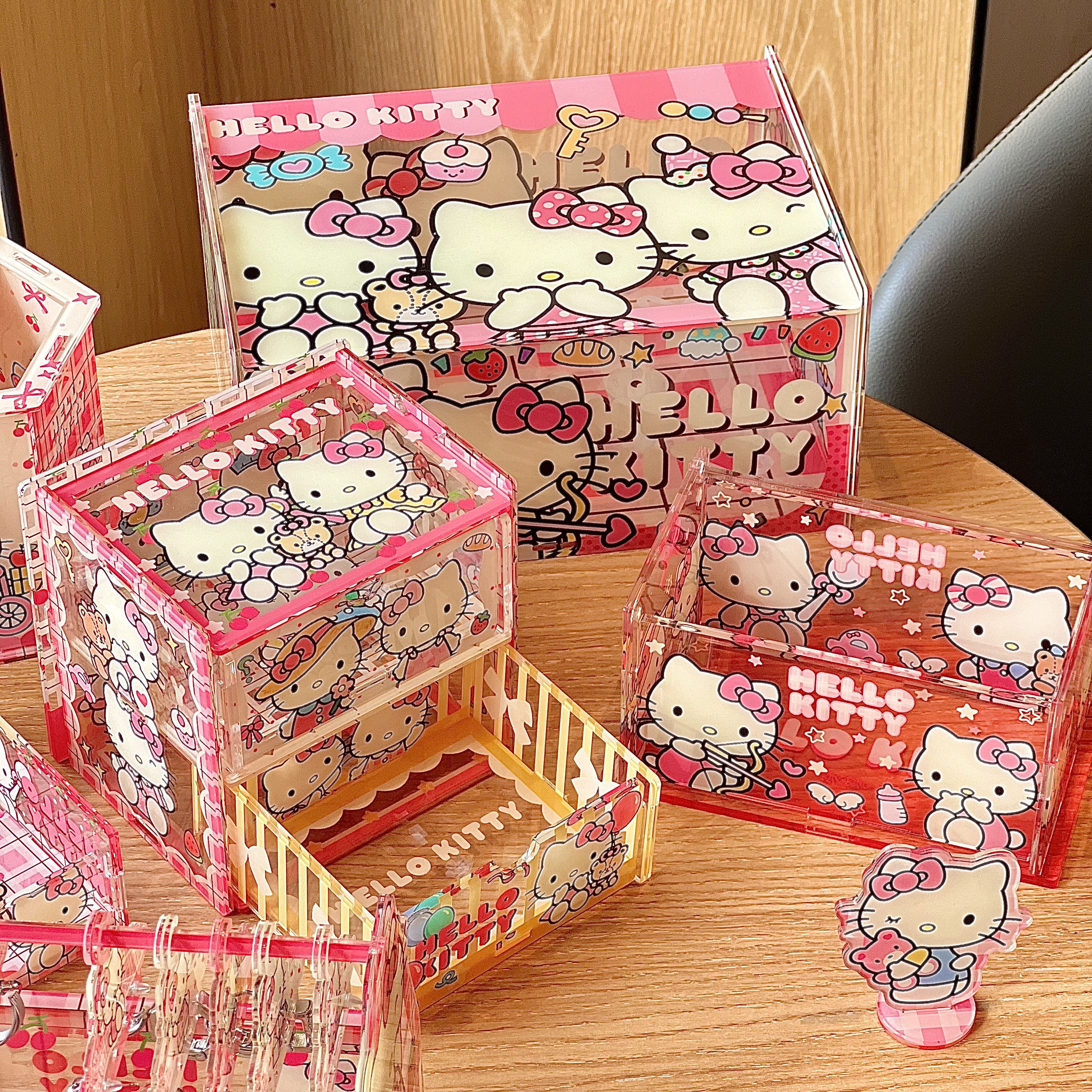 可爱helloKitty亚克力收纳盒