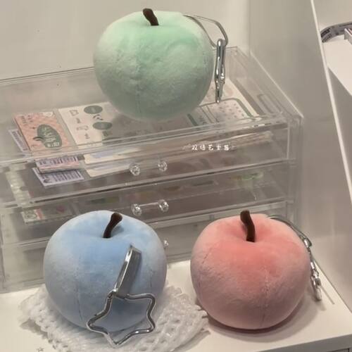 小红书同款可爱青苹果毛绒挂件