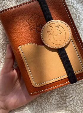 高颜值黄色猫咪A7活页日程计划本可拆卸随身便携记事笔记手账本