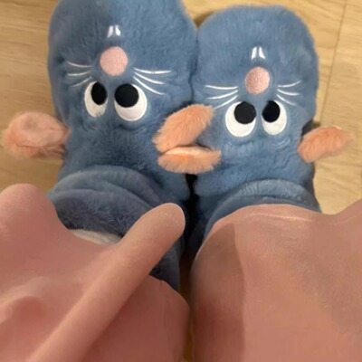 料理鼠王可爱棉拖鞋女冬季室内