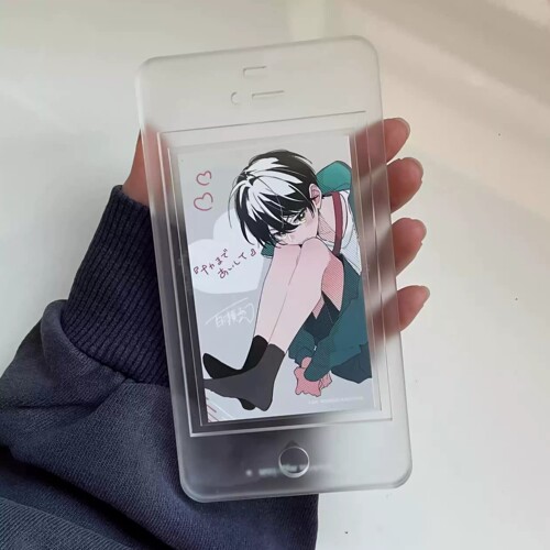 韩系ins风亚克力手机翅膀卡套