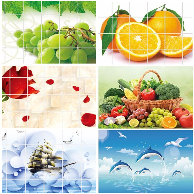 防油贴自粘带胶防火防水贴纸贴画满包邮家居贴水果画贴两元马赛克