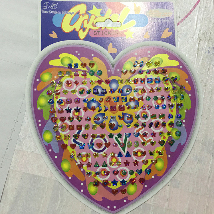 儿童贴画宝宝贴纸新款卡通贴厂家直销耳贴脸贴奖励贴画满包邮水晶