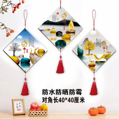 轻奢客厅装 饰画装 饰沙发背景墙挂画福鹿家现代高级简约壁画三联画