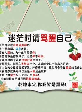 迷茫时请骂醒自己挂牌考学党神器励志学生用品奖励礼品书房提示牌