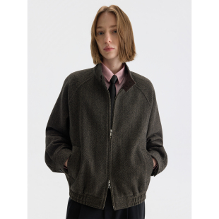 JACKET 进口纯羊毛人字纹G9哈灵顿夹克 WOOL PURE2