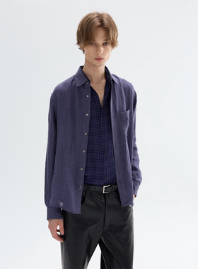 PURE2 LINEN SHIRT 强捻色织纯亚麻复古肌理长袖衬衫